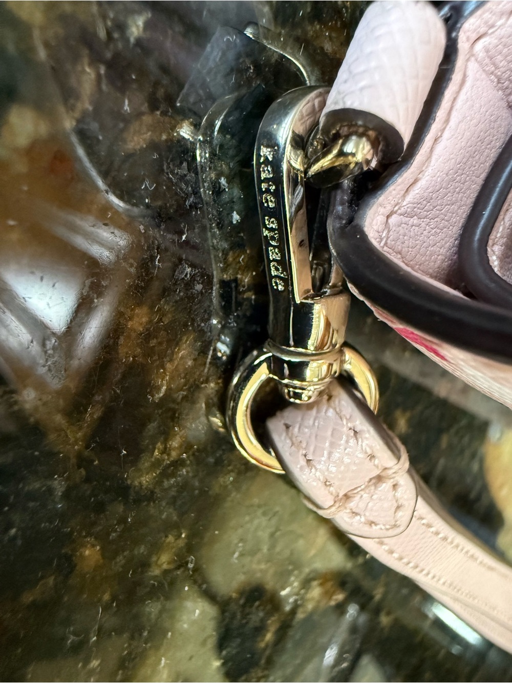 Kate Spade ♠️ Pink Star-Print Top Zip & Snap Closure Wristlet Wallet NWOT - Picture 3 of 7